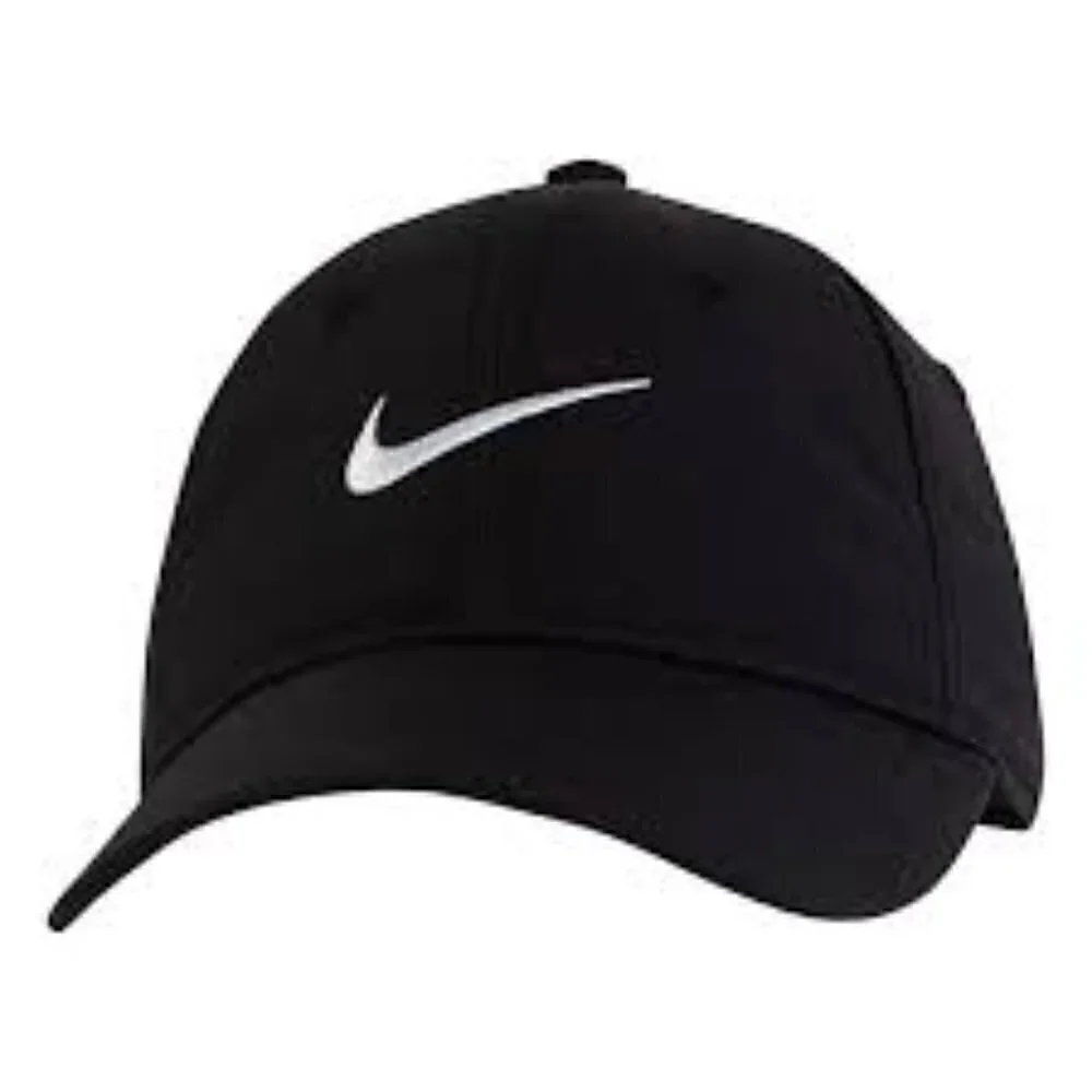 NIKE Swoosh Baseball Cap Unisex Kids size 4 - 7 Black & White